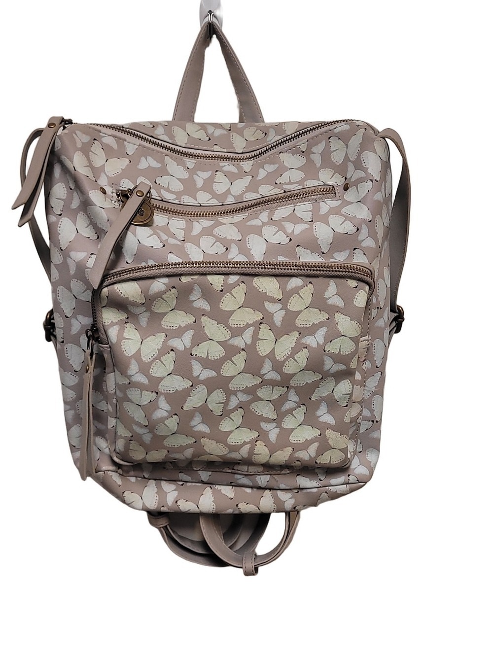 Wallflower Gray Butterfly Mini Backpack Faux Leather Bag